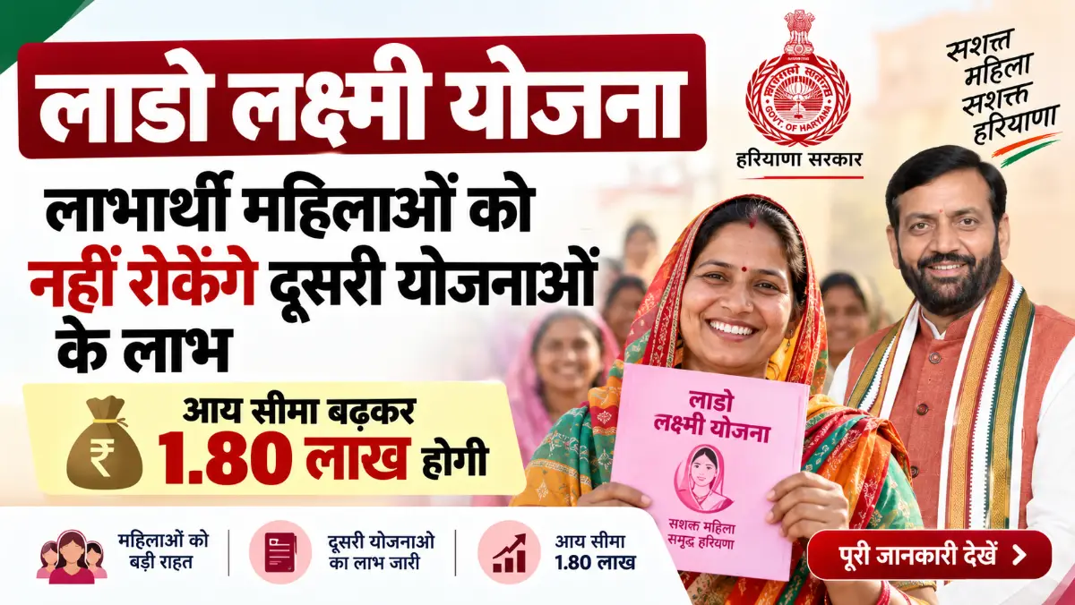 लाडो लक्ष्मी योजना: लाभार्थी महिलाओं को नहीं रोकेंगे दूसरी योजनाओं के लाभ, आय सीमा बढ़कर 1.80 लाख होगी