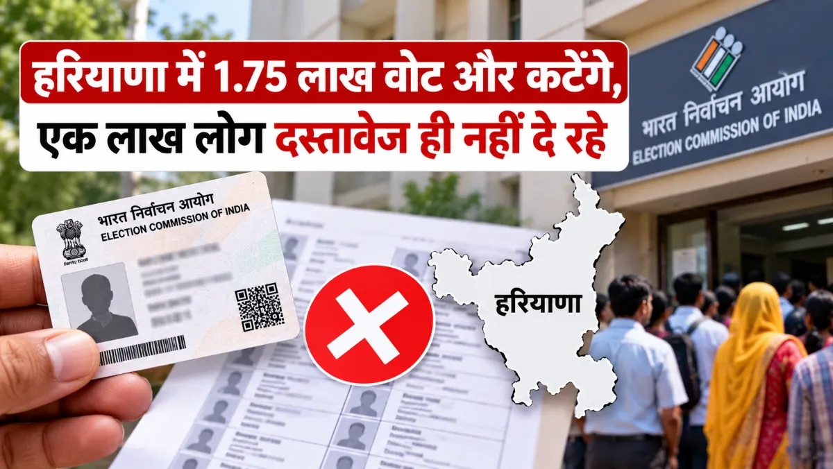 हरियाणा में 1.75 लाख वोट और कटेंगे, एक लाख लोग दस्तावेज ही नहीं दे रहे